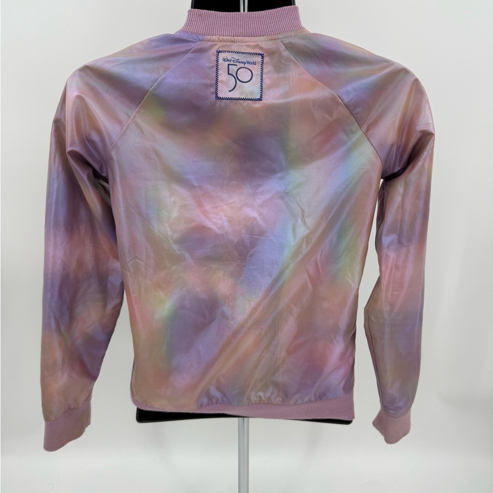 Walt Disney World 50th Anniversary Iridescent Mickey Bomber Jacket Kids Medium M - Picture 3 of 8